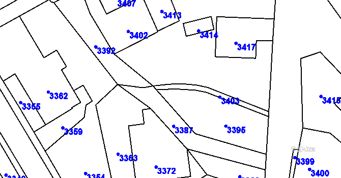 Parcela st. 1206/4 v KÚ Chromeč, Katastrální mapa
