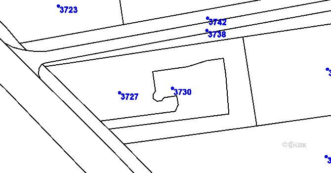 Parcela st. 286 v KÚ Chromeč, Katastrální mapa