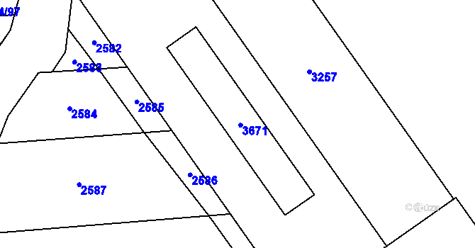 Parcela st. 660/7 v KÚ Chromeč, Katastrální mapa