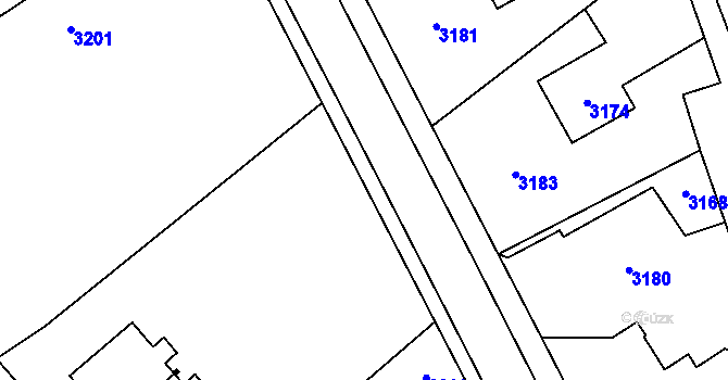 Parcela st. 1173/10 v KÚ Chromeč, Katastrální mapa
