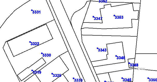 Parcela st. 1205/9 v KÚ Chromeč, Katastrální mapa