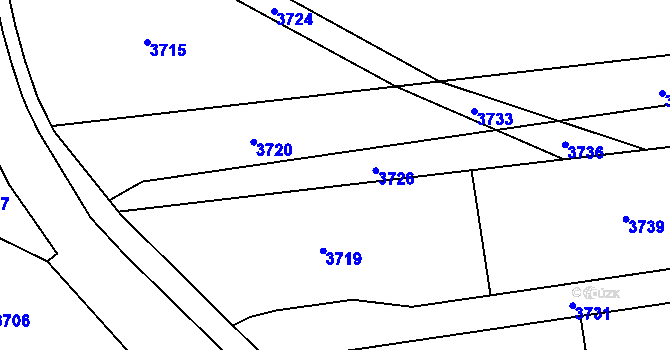 Parcela st. 1076/8 v KÚ Chromeč, Katastrální mapa