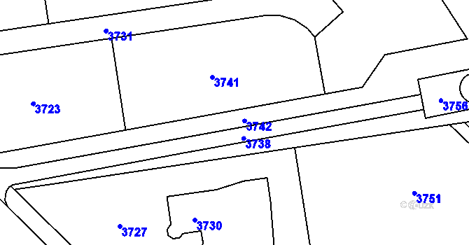 Parcela st. 1076/9 v KÚ Chromeč, Katastrální mapa