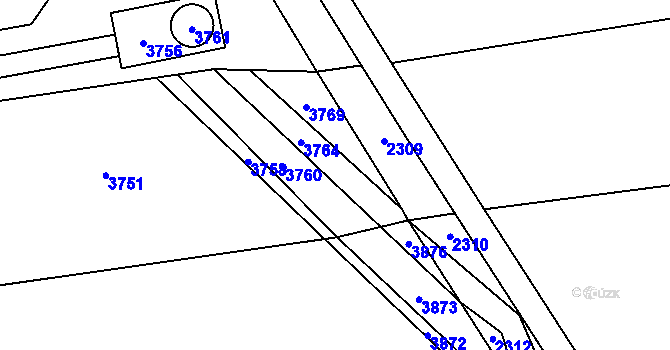 Parcela st. 1205/14 v KÚ Chromeč, Katastrální mapa