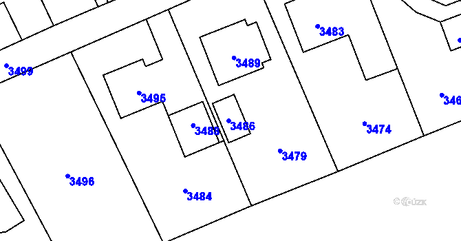 Parcela st. 305 v KÚ Chromeč, Katastrální mapa