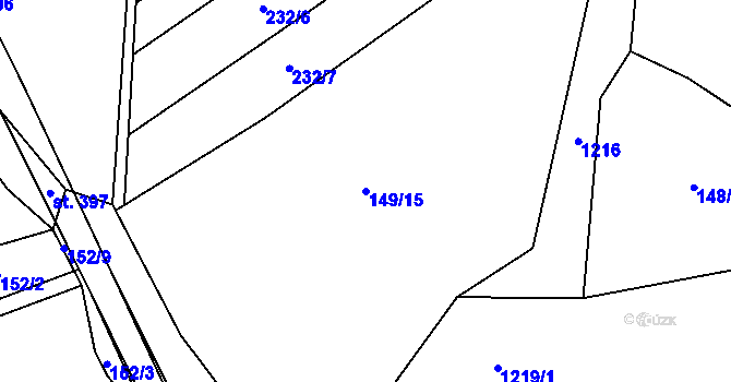 Parcela st. 149/15 v KÚ Chromeč, Katastrální mapa