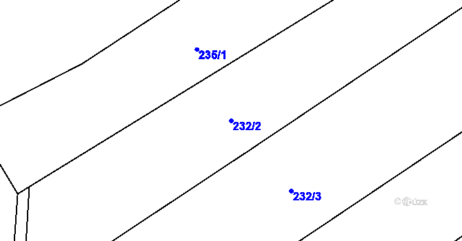 Parcela st. 232/2 v KÚ Chromeč, Katastrální mapa