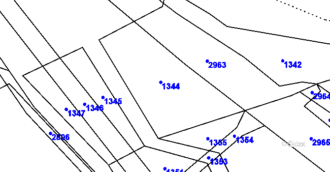 Parcela st. 343/61 v KÚ Chromeč, Katastrální mapa