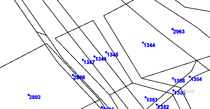 Parcela st. 343/62 v KÚ Chromeč, Katastrální mapa