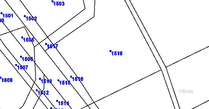 Parcela st. 343/82 v KÚ Chromeč, Katastrální mapa