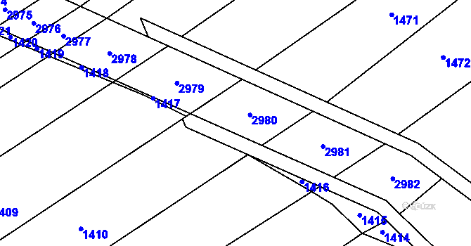 Parcela st. 353/31 v KÚ Chromeč, Katastrální mapa