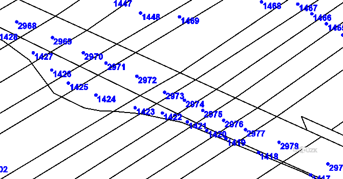 Parcela st. 353/42 v KÚ Chromeč, Katastrální mapa