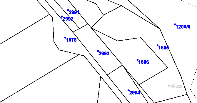 Parcela st. 353/60 v KÚ Chromeč, Katastrální mapa