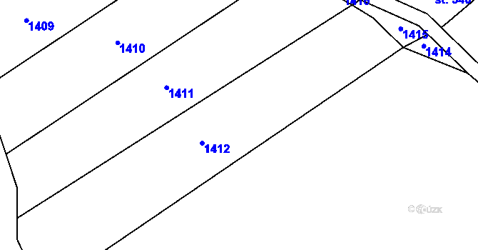 Parcela st. 418/17 v KÚ Chromeč, Katastrální mapa