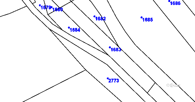 Parcela st. 474/16 v KÚ Chromeč, Katastrální mapa