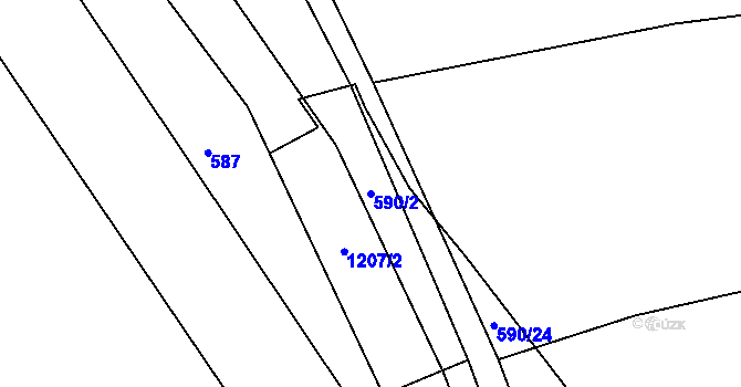 Parcela st. 590/2 v KÚ Chromeč, Katastrální mapa