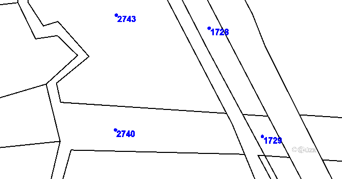 Parcela st. 590/8 v KÚ Chromeč, Katastrální mapa