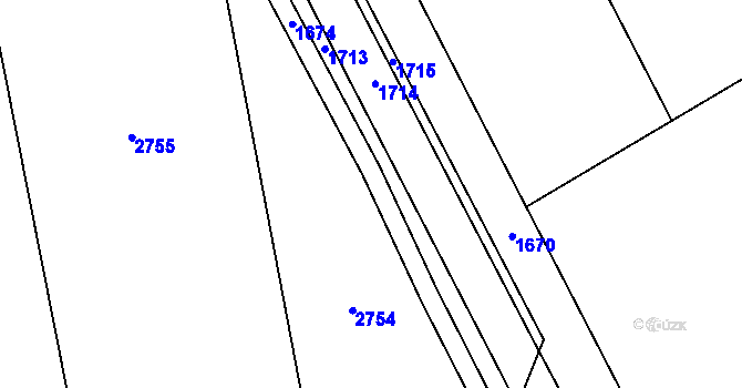 Parcela st. 590/14 v KÚ Chromeč, Katastrální mapa