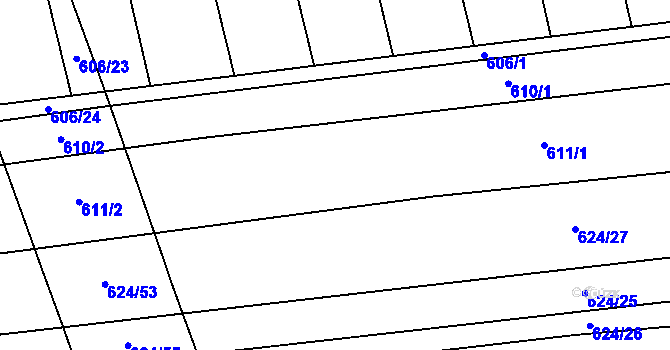 Parcela st. 611 v KÚ Chromeč, Katastrální mapa