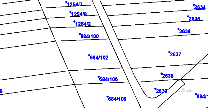 Parcela st. 684/11 v KÚ Chromeč, Katastrální mapa