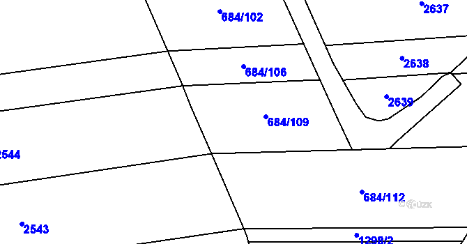 Parcela st. 684/13 v KÚ Chromeč, Katastrální mapa