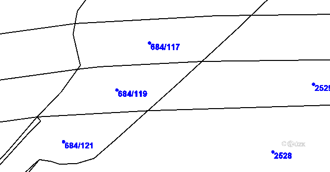 Parcela st. 684/20 v KÚ Chromeč, Katastrální mapa