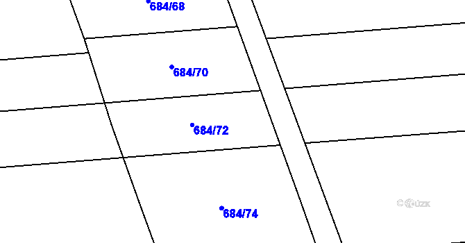 Parcela st. 684/25 v KÚ Chromeč, Katastrální mapa