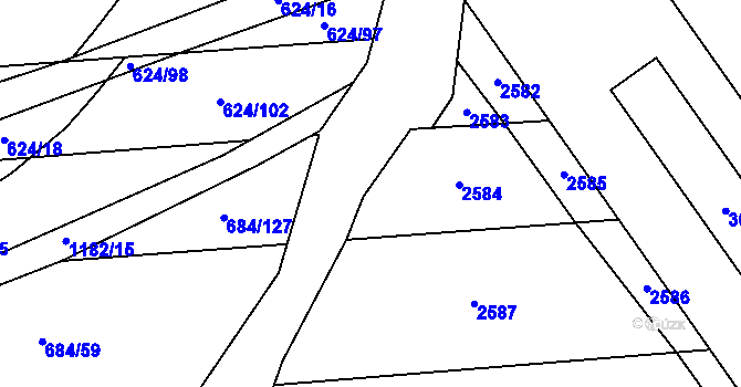Parcela st. 684/35 v KÚ Chromeč, Katastrální mapa