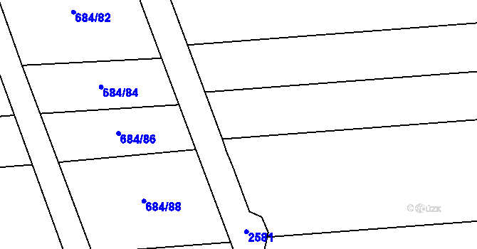 Parcela st. 684/42 v KÚ Chromeč, Katastrální mapa