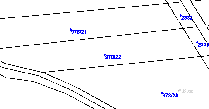 Parcela st. 978/22 v KÚ Chromeč, Katastrální mapa