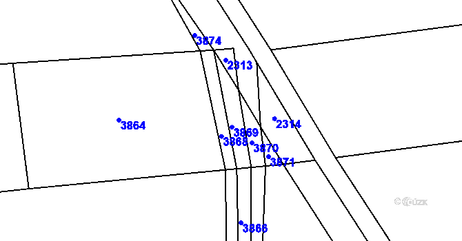 Parcela st. 1076/15 v KÚ Chromeč, Katastrální mapa