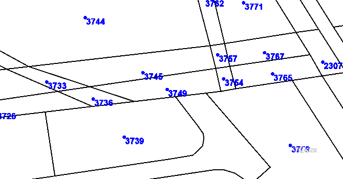 Parcela st. 1076/17 v KÚ Chromeč, Katastrální mapa