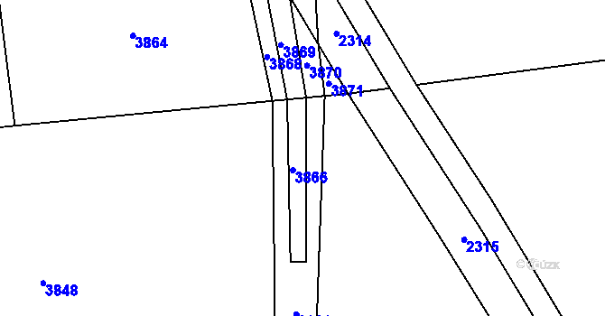 Parcela st. 1076/18 v KÚ Chromeč, Katastrální mapa