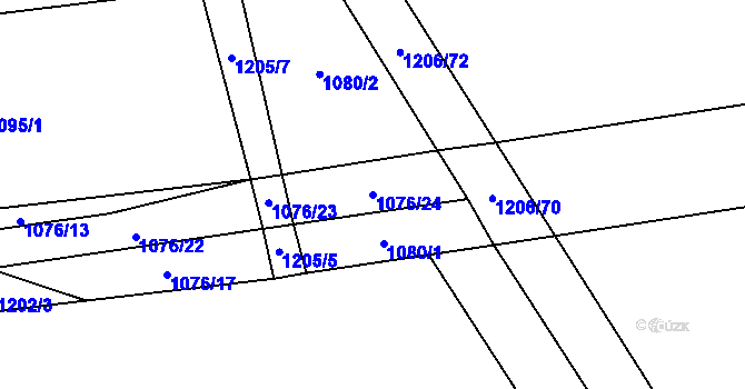 Parcela st. 1076/24 v KÚ Chromeč, Katastrální mapa