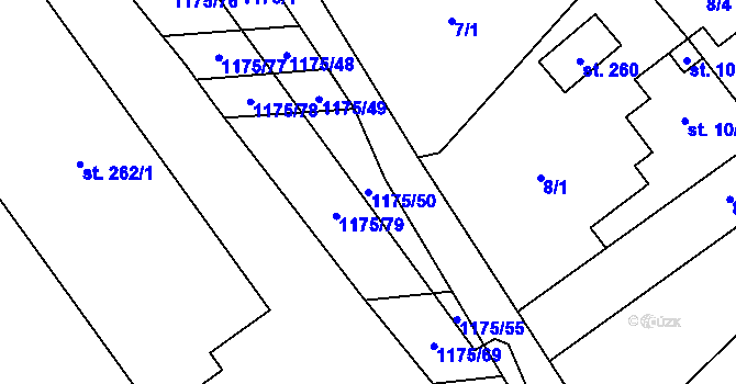 Parcela st. 1175/50 v KÚ Chromeč, Katastrální mapa