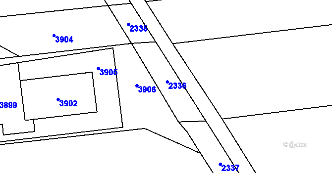Parcela st. 1206/27 v KÚ Chromeč, Katastrální mapa