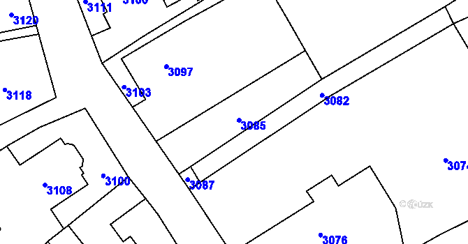 Parcela st. 106/2 v KÚ Chromeč, Katastrální mapa