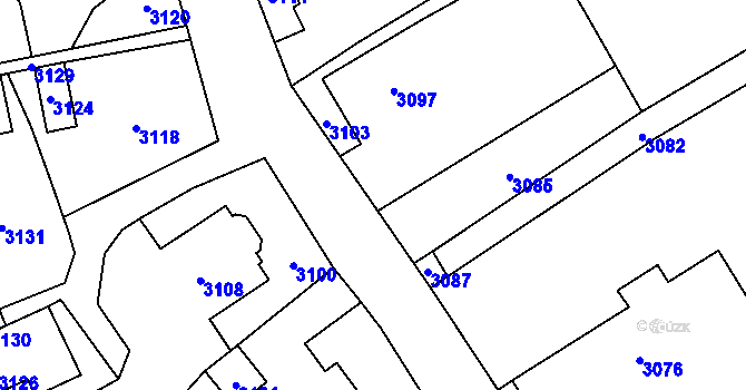 Parcela st. 1168/40 v KÚ Chromeč, Katastrální mapa