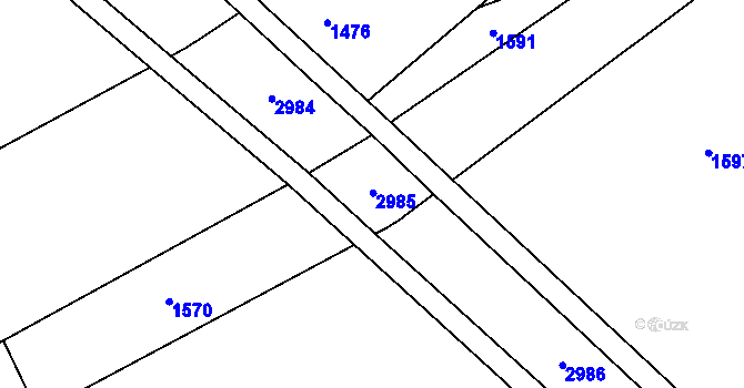 Parcela st. 347 v KÚ Chromeč, Katastrální mapa