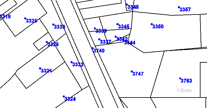 Parcela st. 1172/13 v KÚ Chromeč, Katastrální mapa