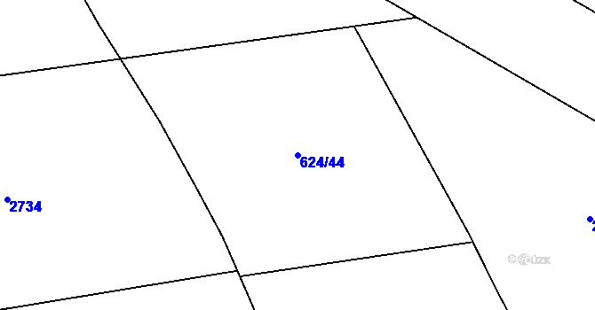 Parcela st. 624/44 v KÚ Chromeč, Katastrální mapa