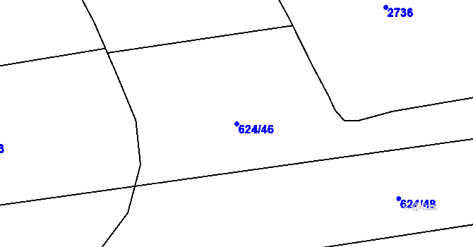 Parcela st. 624/46 v KÚ Chromeč, Katastrální mapa