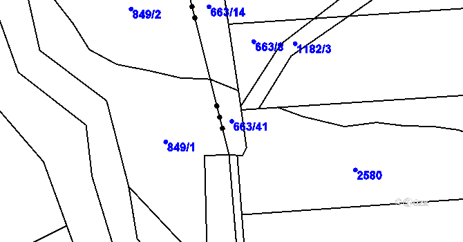 Parcela st. 663/41 v KÚ Chromeč, Katastrální mapa