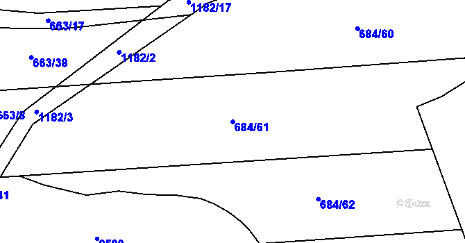 Parcela st. 684/61 v KÚ Chromeč, Katastrální mapa