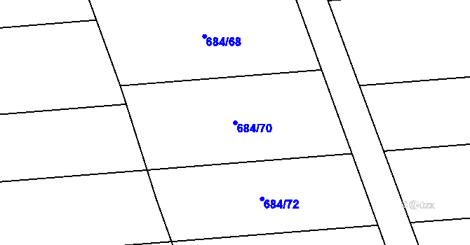 Parcela st. 684/70 v KÚ Chromeč, Katastrální mapa