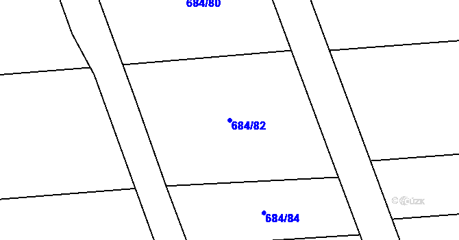 Parcela st. 684/82 v KÚ Chromeč, Katastrální mapa