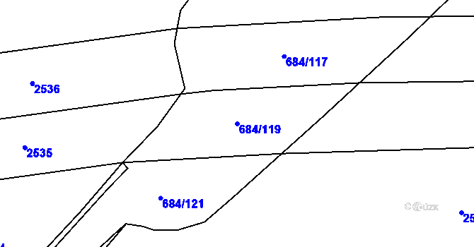 Parcela st. 684/119 v KÚ Chromeč, Katastrální mapa