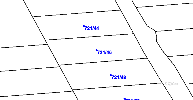 Parcela st. 721/46 v KÚ Chromeč, Katastrální mapa