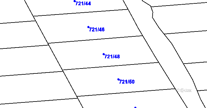 Parcela st. 721/48 v KÚ Chromeč, Katastrální mapa
