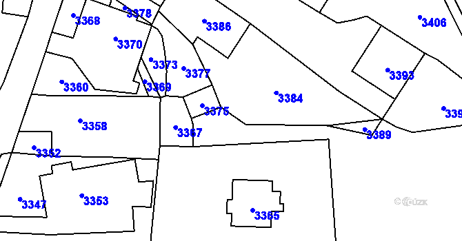 Parcela st. 46/7 v KÚ Chromeč, Katastrální mapa